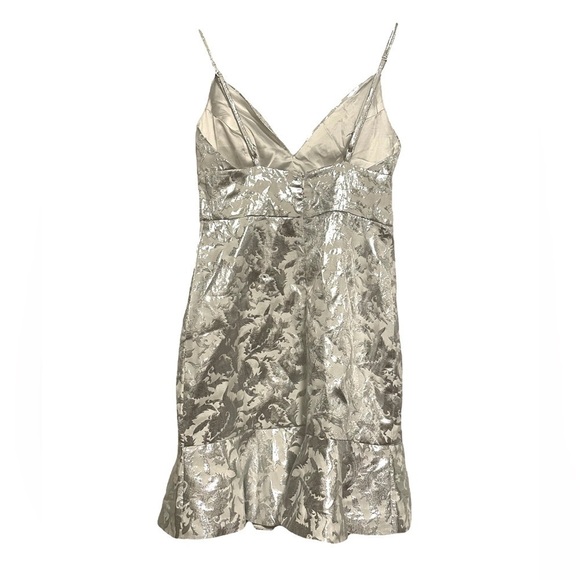 LuLus Can't Refuse White Jacquard Ruffled Mini Dress XS - Picture 7 of 10